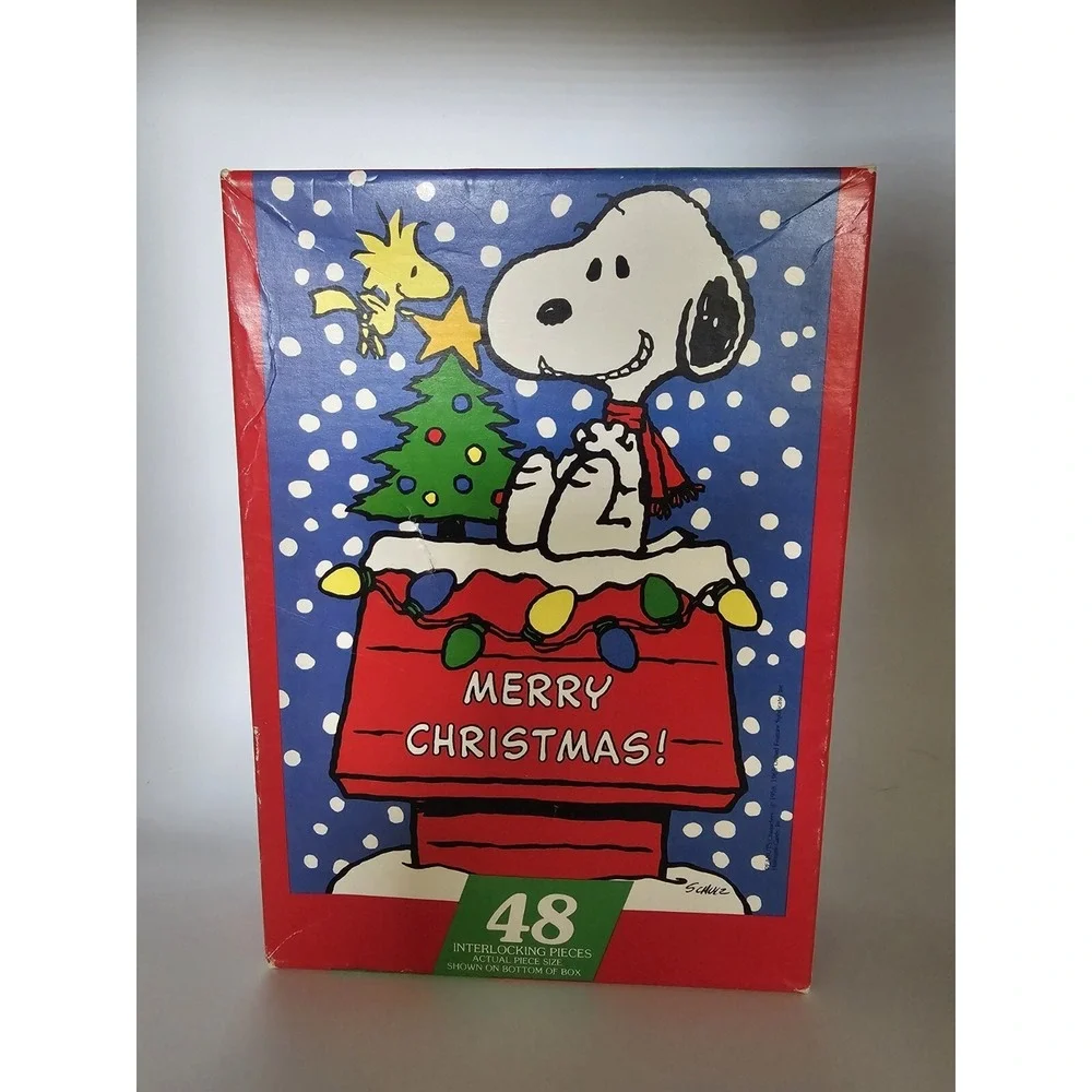 Vintage Springbok Peanuts Snoopy's Christmas Jigsaw Puzzle 48 Piece Hallmark